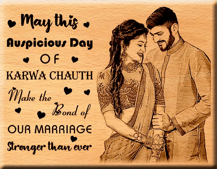 Giftanna Special personalized engraved karwa chauth gift for couple